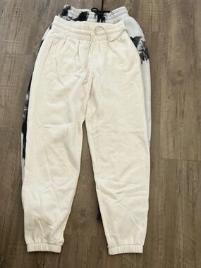 Sweatpants set off 2 white/marble, size S